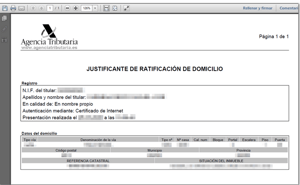 cómo ratificar el domicilio fiscal