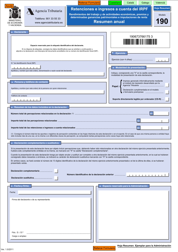 Para Qué Sirve El Modelo 190 Y Quién Está Obligado A Presentarlo
